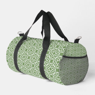 Bolso De Deporte Pequeño Patrón geométrico blanco verde salvia sin costuras