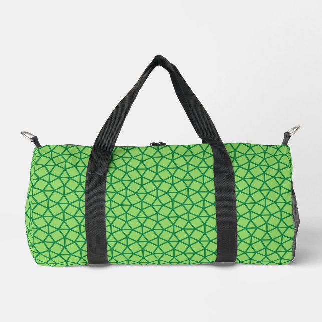 Bolso De Deporte Pequeño patrón geométrico verde (Anverso)