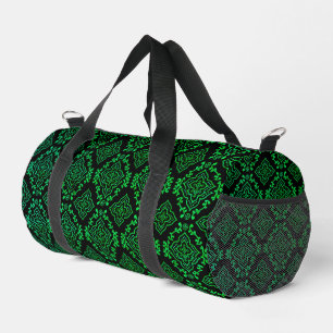 Bolso De Deporte Pequeño Patrón geométrico verde / Estampa india