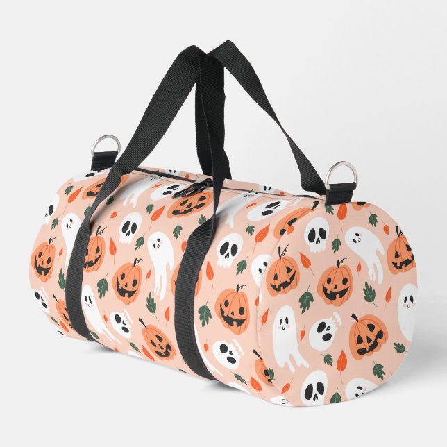 Bolso De Deporte Pequeño Patrón Jack-O-Lantern y fantasma (Esquina izquierda)