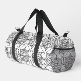 Bolso De Deporte Pequeño Patrón lineal abstracto de color blanco y negro vi