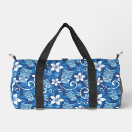 BOLSO DE DEPORTE PEQUEÑO PATRÓN LUAU TIKI (AZUL BRILLANTE)