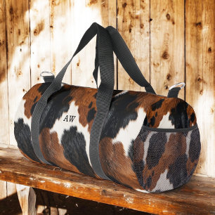 Bolso De Deporte Pequeño Patrón Piel de vaca occidental con monograma
