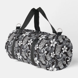 BOLSO DE DEPORTE PEQUEÑO PATRÓN TIKI LUAU (CARBÓN)