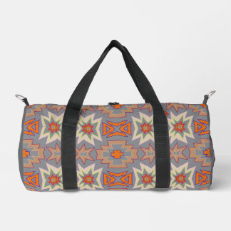 Bolso De Deporte Pequeño Patrón tribal del suroeste de color naranja grisác