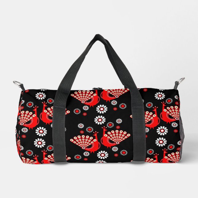 Bolso De Deporte Pequeño Peacock Art (Anverso)