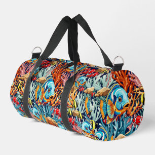 Bolso De Deporte Pequeño Peces Tropicales Vibraciones Veraniegas Coloridas