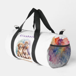 Bolso De Deporte Pequeño Peluquero Personalizado para Dos Perros