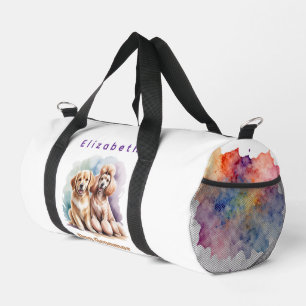 Bolso De Deporte Pequeño Peluquero Personalizado para Dos Perros