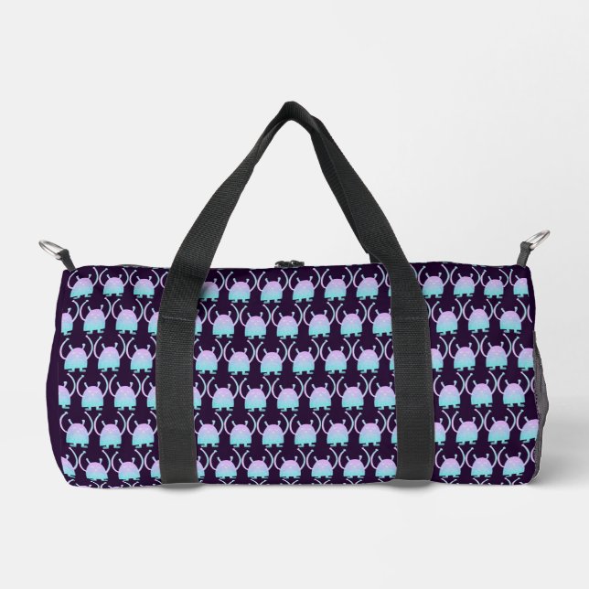 Bolso De Deporte Pequeño Pequeño Monstruo Azul (Anverso)