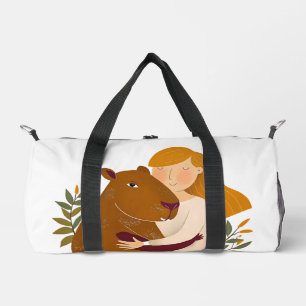 Bolso De Deporte Pequeño Personalizable Capybara Duffel Bag