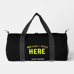BOLSO DE DEPORTE PEQUEÑO PERSONALIZABLE MODERNO ESTILO NEGRO VERIFICADO MAR
