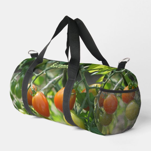 Bolso De Deporte Pequeño Personalización de tomates de cerezo en el jardín (Esquina derecha)