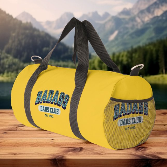 Bolso De Deporte Pequeño Personalizado Badass Dad Club Retro Guay Trendy Fu (Stylish sports bag for the badass dad!)