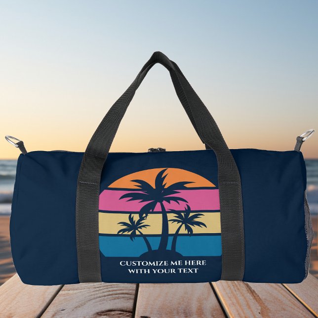 Bolso De Deporte Pequeño Personalizado Beach Vacation Cute Tropical Palm Tr (Subido por el creador)