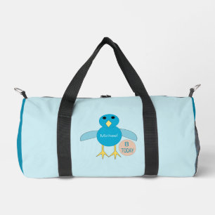 Bolso De Deporte Pequeño Personalizado Blue Birthday Boy Chick