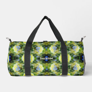 Bolso De Deporte Pequeño Personalizado con patrón de flor de Hortensia Azul