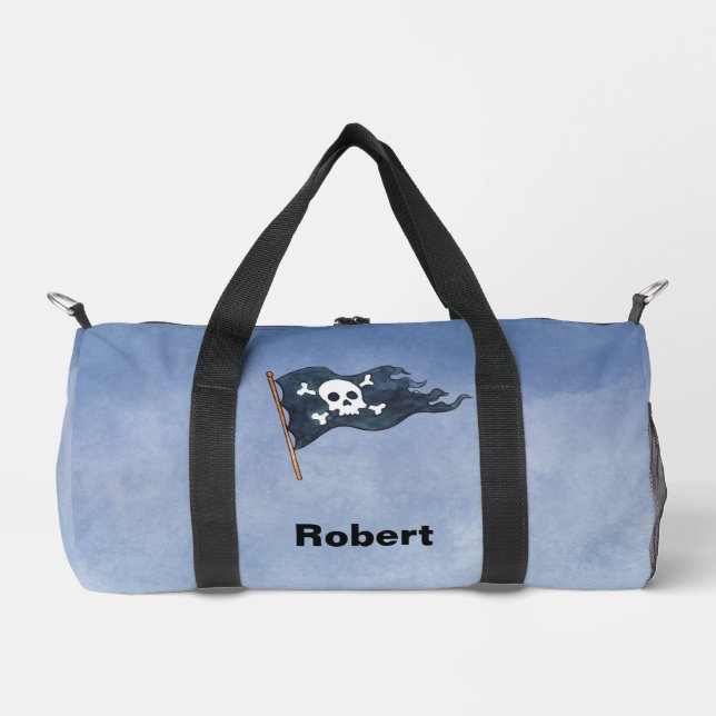Bolso De Deporte Pequeño Personalizado de bandera pirata personalizada (Anverso)