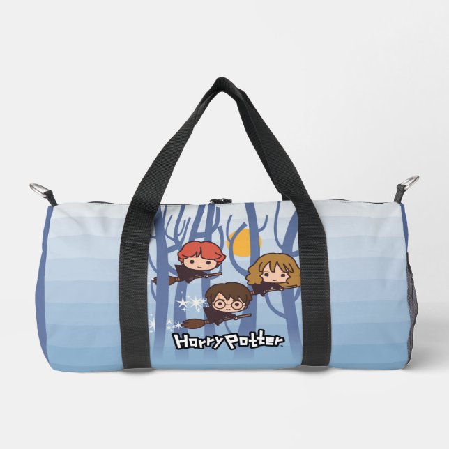 Bolso De Deporte Pequeño Personalizado Harry, Ron Y Hermione Volando En Bos (Anverso)