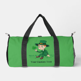 Bolso De Deporte Pequeño Personalizado lindo leprechaun con shamrock y arco