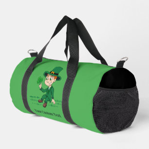 Bolso De Deporte Pequeño Personalizado lindo leprechaun con shamrock y arco