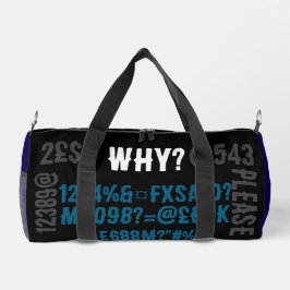 Bolso De Deporte Pequeño Personalized modern letters Blue black grey