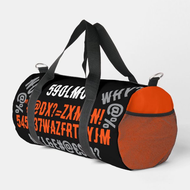 Bolso De Deporte Pequeño Personalized modern text beautiful orange black (Esquina derecha)