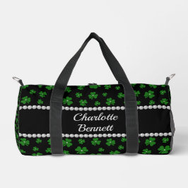 Bolso De Deporte Pequeño Personalized St. Patrick’s Day Shamrock with Pearl