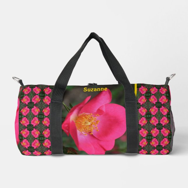 Bolso De Deporte Pequeño Pétalos rosados Floral personalizada (Anverso)