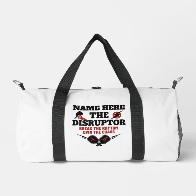 Bolso De Deporte Pequeño Pickleball Personalized Name The Rally Wrecker Gym (Anverso)