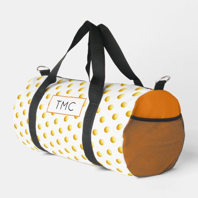 Bolso De Deporte Pequeño Pickleball Sports Yellow Balls INITIALS Travel Fun (Esquina derecha)