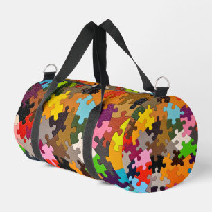 Bolso De Deporte Pequeño Piezas de rompecabezas coloridas