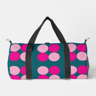 Bolso De Deporte Pequeño Pink Circles on Green Small