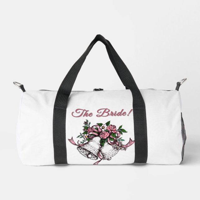 Bolso De Deporte Pequeño Pink Wedding Bells The Bride (Anverso)