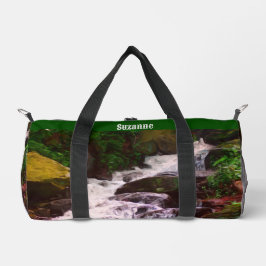 Bolso De Deporte Pequeño Pintado de aceite de cascada de bosques pequeños p