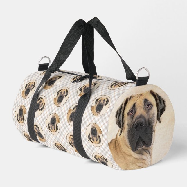 Bolso De Deporte Pequeño Pintura de Boerboel Fawn Red Mastiff Mascota Perro (Esquina izquierda)