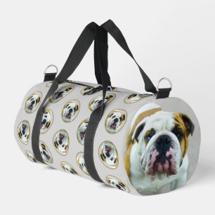 Bolso De Deporte Pequeño Pintura de Bulldog Rojo y Blanco Perro Inglés Arte