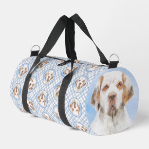 Bolso De Deporte Pequeño Pintura de Clumber Spaniel Arte de Perro Original