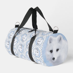 Bolso De Deporte Pequeño Pintura de invierno de Arctic Fox para el arte de