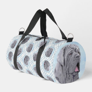 Bolso De Deporte Pequeño Pintura de Mastín Napolitano Gris Arte Original de