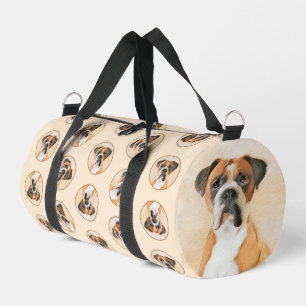 Bolso De Deporte Pequeño Pintura De Perro Boxer Sin Recortar Arte Animal Or
