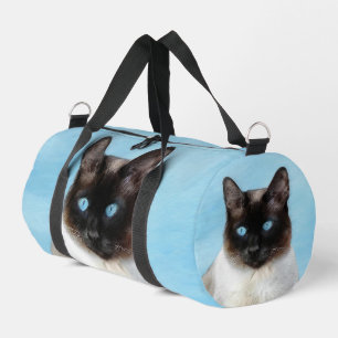 Bolso De Deporte Pequeño Pintura de retrato de gato siamesa adorable arte o