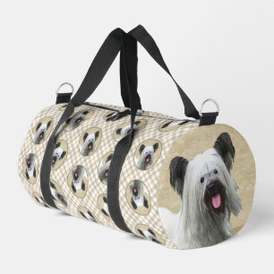 Bolso De Deporte Pequeño Pintura de Skye Terrier Gris Plateado Arte de Perr