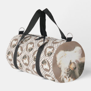 Bolso De Deporte Pequeño Pintura Original de Perro sin Pelo Crestado Chino 