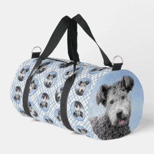 Bolso De Deporte Pequeño Pintura Pumi Gris Pumik Lindo Arte Original de Per