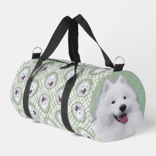 Bolso De Deporte Pequeño Pintura Samoyed Blanco Cute Original Mascota Perro