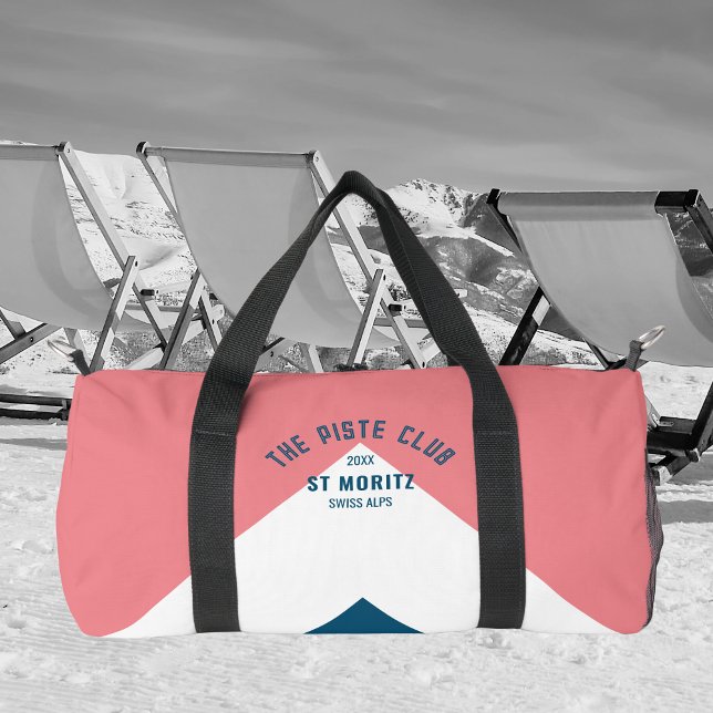 Bolso De Deporte Pequeño Piste Club Monograma Rosa Azul Blanco (Subido por el creador)