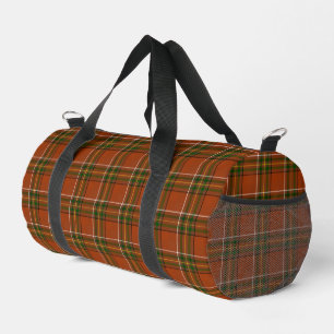 Bolso De Deporte Pequeño Plaid de Tierra Marrón Tartán