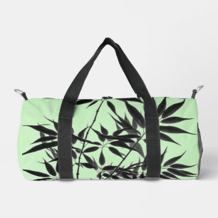 Bolso De Deporte Pequeño Planta de bambú verde negro y blanco