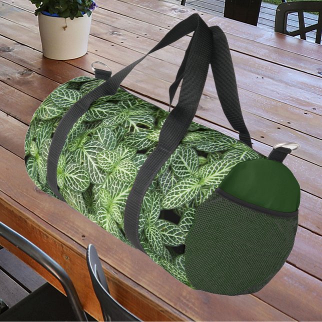 Bolso De Deporte Pequeño Planta de nervio verde deja flores (In Situ)